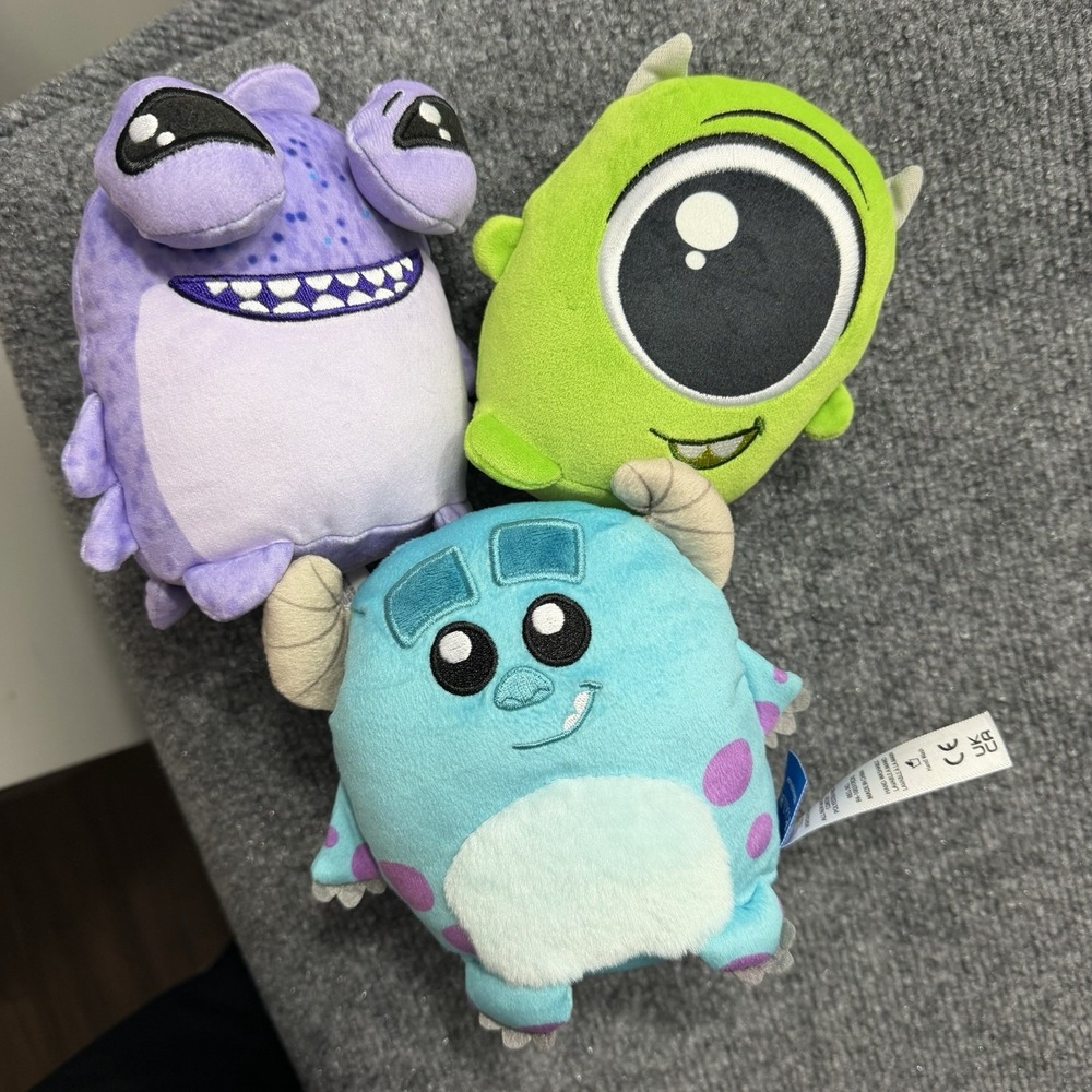 Disney Pixar Monsters Inc Plush Lot 3 Mike Sulley Mattel 2023 Mini Plush 5inch
